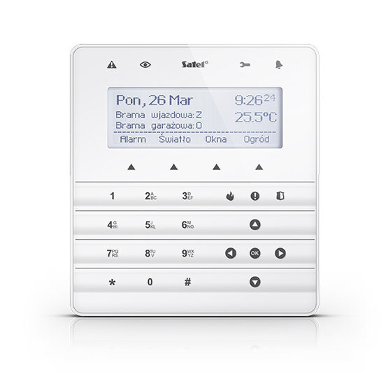 SATEL INT-KSG-W Senzorická LCD klávesnica